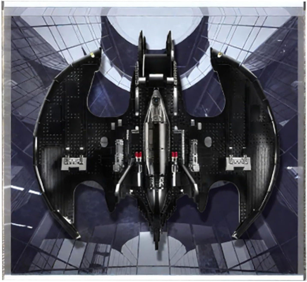 Acrylic Display Case for Lego 76161 Batwing Fighter Jet, Dustproof Box, Storage Box, Transparent Box, Display Box Compatible with 76161 (Box Only) (White Background)