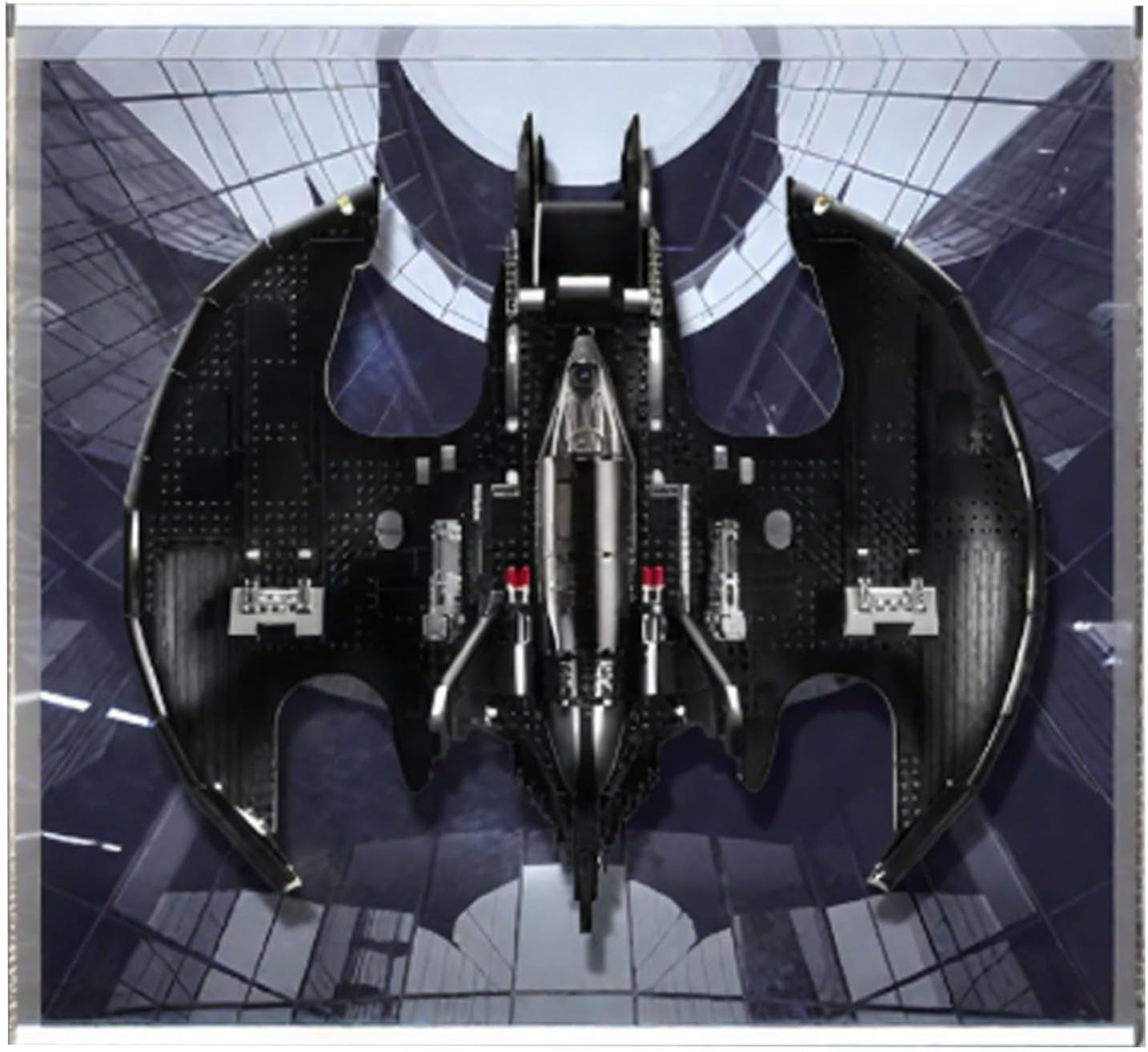 Acrylic Display Case for Lego 76161 Batwing Fighter Jet, Dustproof Box, Storage Box, Transparent Box, Display Box Compatible with 76161 (Box Only) (White Background)