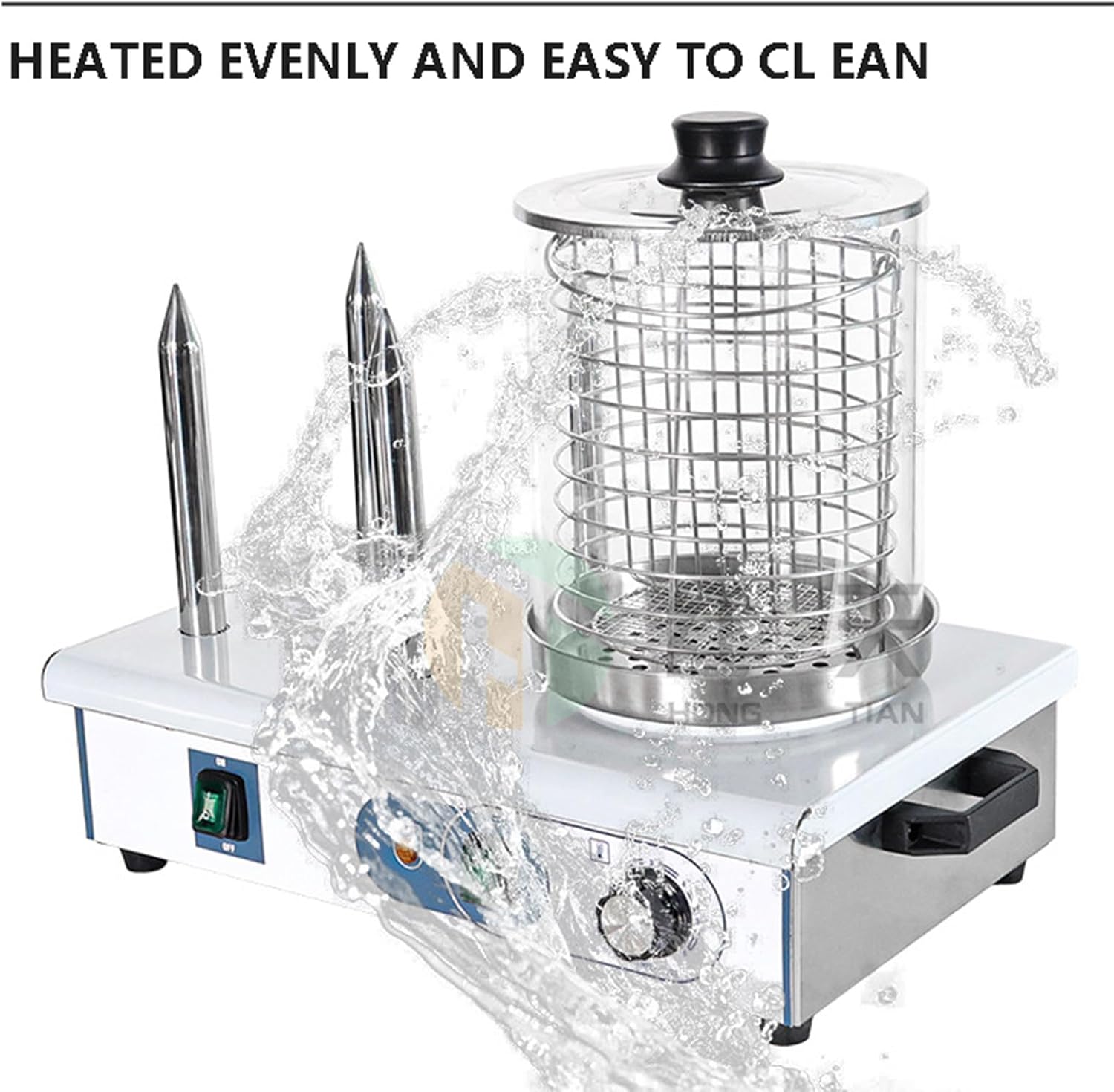 Electric Contact Grills with 50-200℃ Temperature, Food Steamers for Breakfast Shop, Restaurants, Food Trucks, Parties