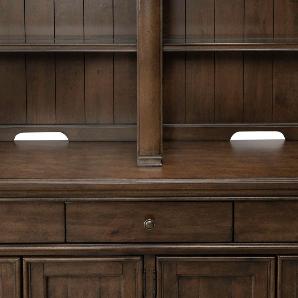 Liberty Furniture Arden Road Dining Room Hutch & Buffet - Satin Cherry