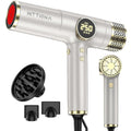 Infrared Ionic Hair Dryer with Diffuser - 2000W Dual Voltage Blow Dryer Gift for Women, Fast Drying, Frizz Control, Lightweight & Low Noise, Red Light & Negative Ions, European Travel 110V-240V