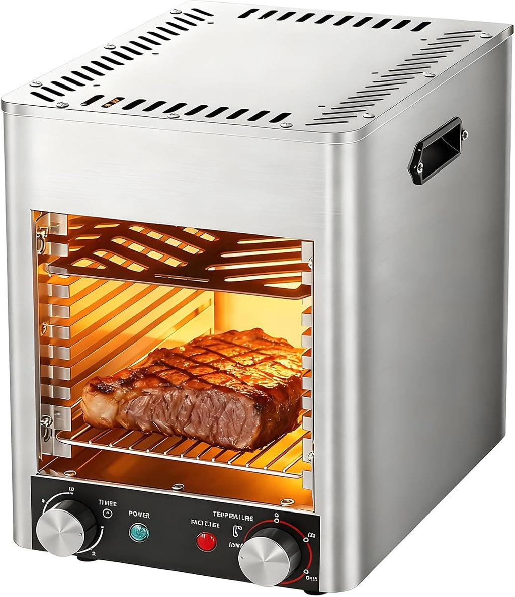 BANGBANGJI 1700W Electric Infrared Grill, Indoor Commercial Grill Oven, Time Temperature Adjustable, Perfect for Professional & Home Cooking Needs