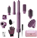 Dual Voltage StyleVibe 8-in-1 Air Styler, Hair Dryer & Blow Dryer Brush with Travel Case - Auto Wrap Curls (L/R), Fast Drying, Thermal Brush for Blowouts & Frizz-Free Volume, No Heat Damage