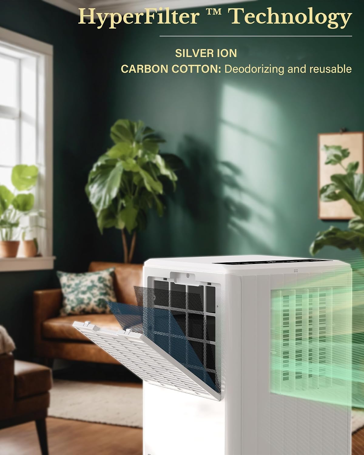 GAOMON 8000 BTU Portable Air Conditioner with Remote Control,3-in-1 Portable AC Unit Up to 350 Sq.Ft,Cool,Fan,Dehumidifier,Bedroom,Office,Apartments