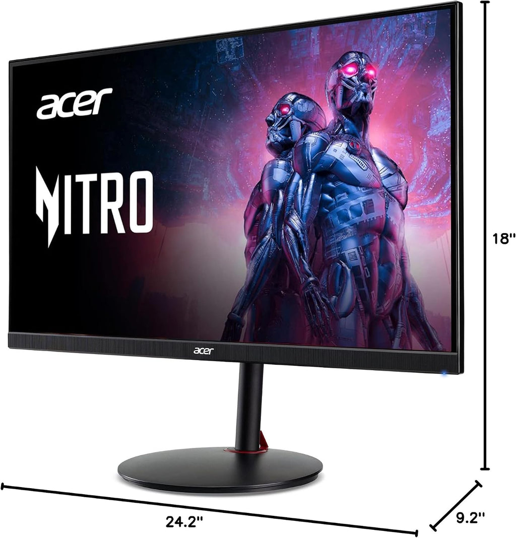 Acer Nitro 27' WQHD 2560 x 1440 PC Gaming IPS Monitor | AMD FreeSync Premium Up to 180Hz Refresh 0.5ms DCI-P3 95% 1 Display Port 1.2 & 2 HDMI 2.0 XV271U M3bmiiprx,Black