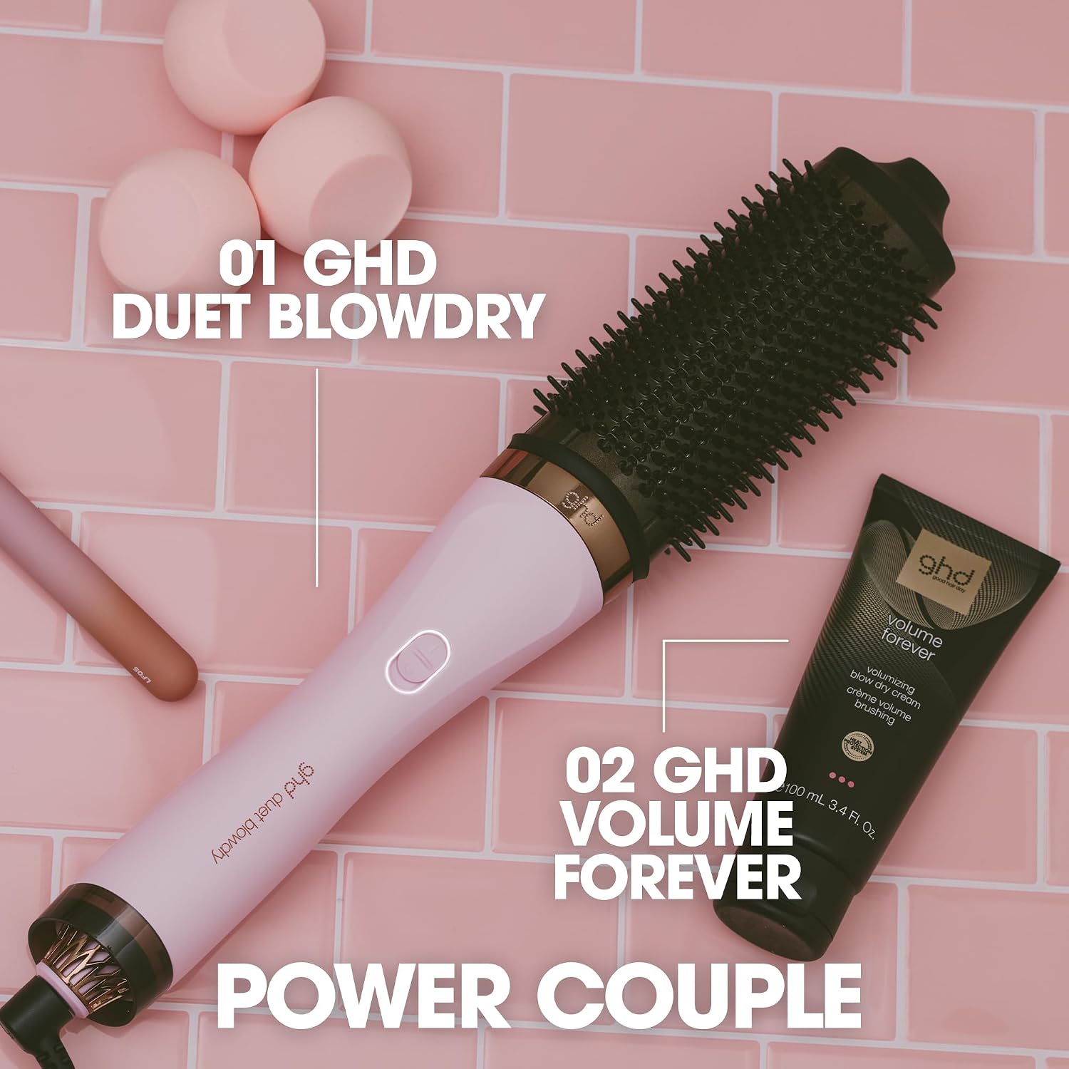 ghd Duet Blowdry-Hair Dryer Brush | Wet to Blow Dried with No Heat Damage | 3X More Volume with 24 Hour Long-Lasting Results | Blow Dry with No Fizz | 50% More Shine