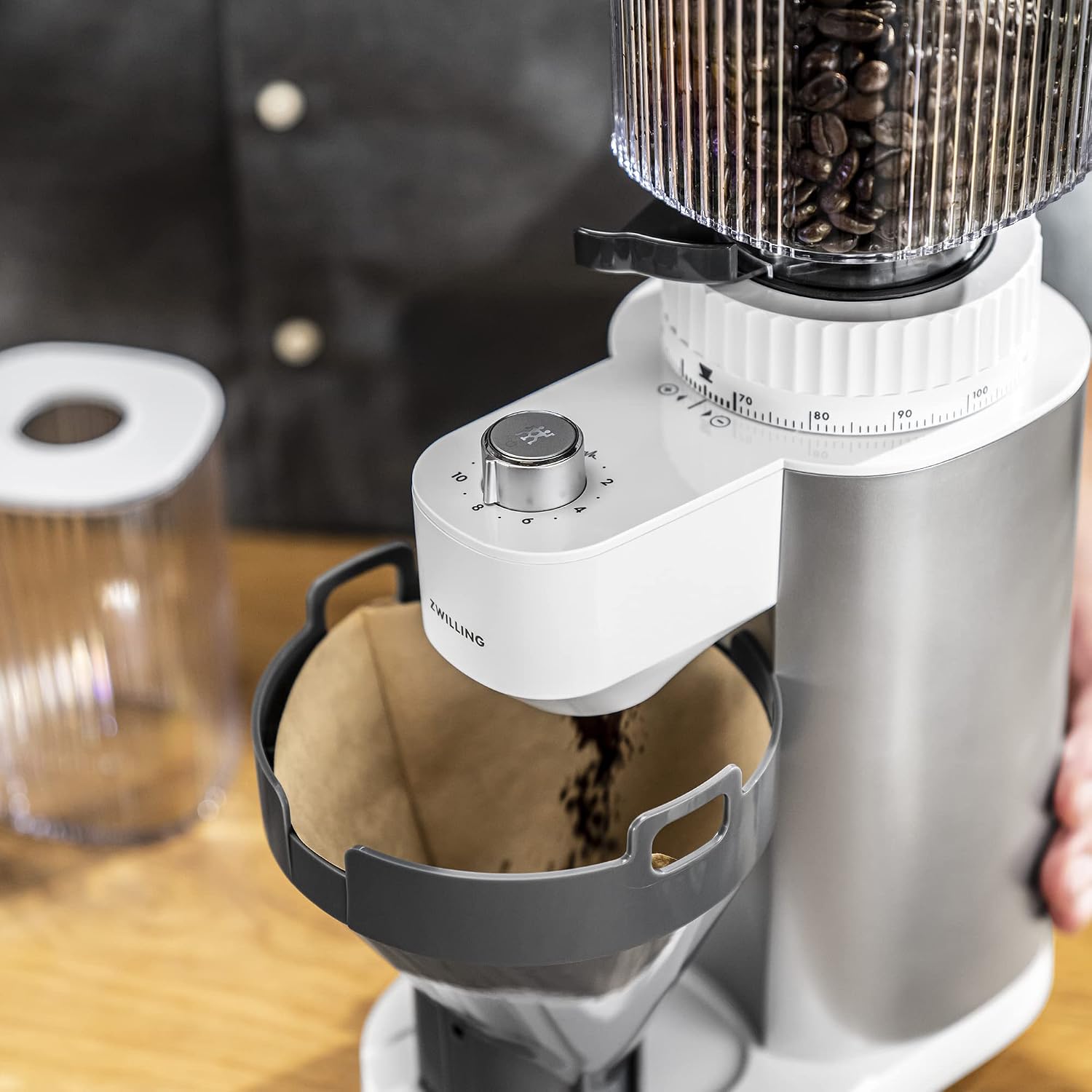 ZWILLING Enfinigy Coffee Bean Grinder, Silver
