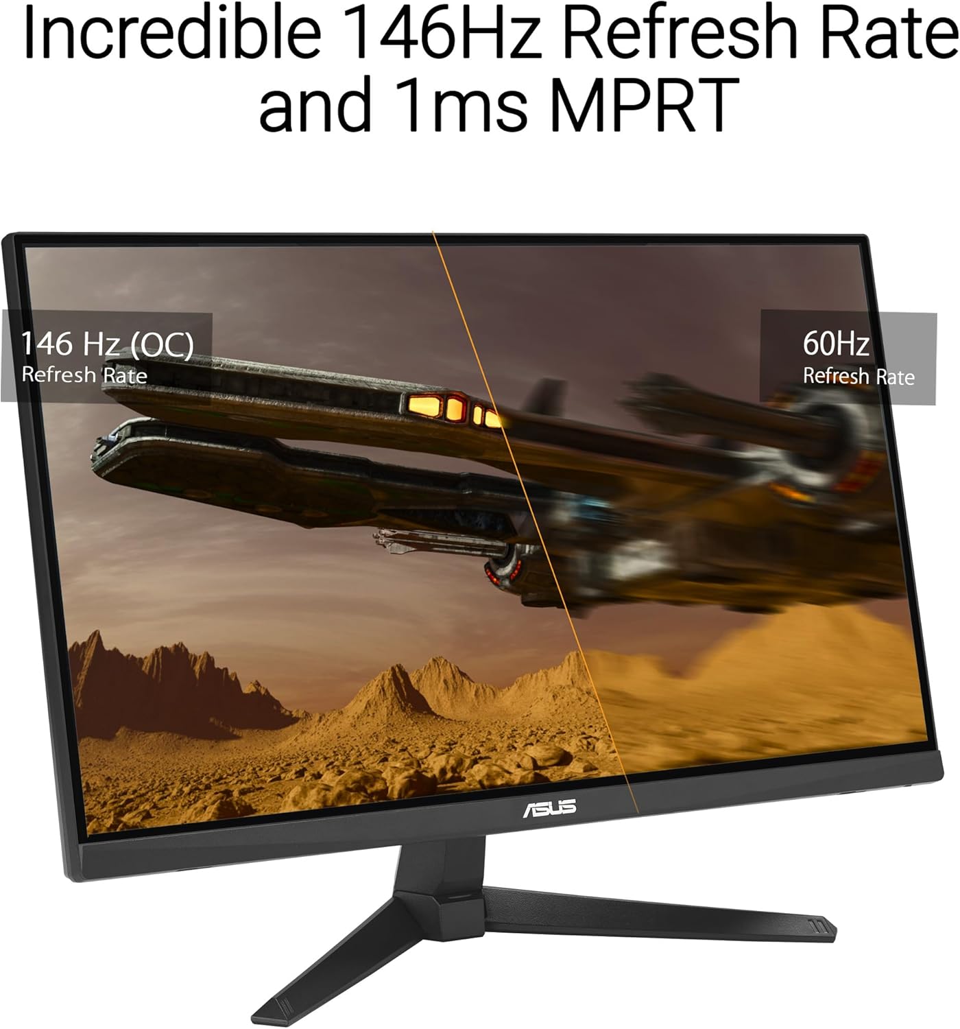 ASUS TUF Gaming 27' 1080P Monitor (VG279QE5A) – Full HD, Overclock to 144Hz, 1ms, IPS, Extreme Low Motion Blur Sync, Stereo Speaker, Variable Overdrive, DisplayWidget Center, 3 yr Warranty