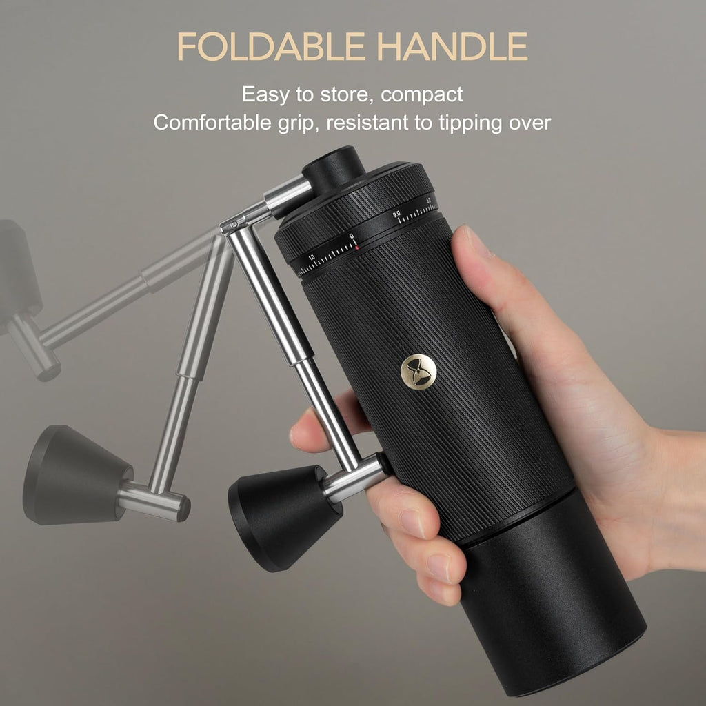 TIMEMORE Chestnut S3 Coffee Grinder with External Point to Point Precision Digital Adjustment, Stainless Steel S2C890 Burr, 30g Capacity, Suitable for Travel/Camping.(S3 Black)
