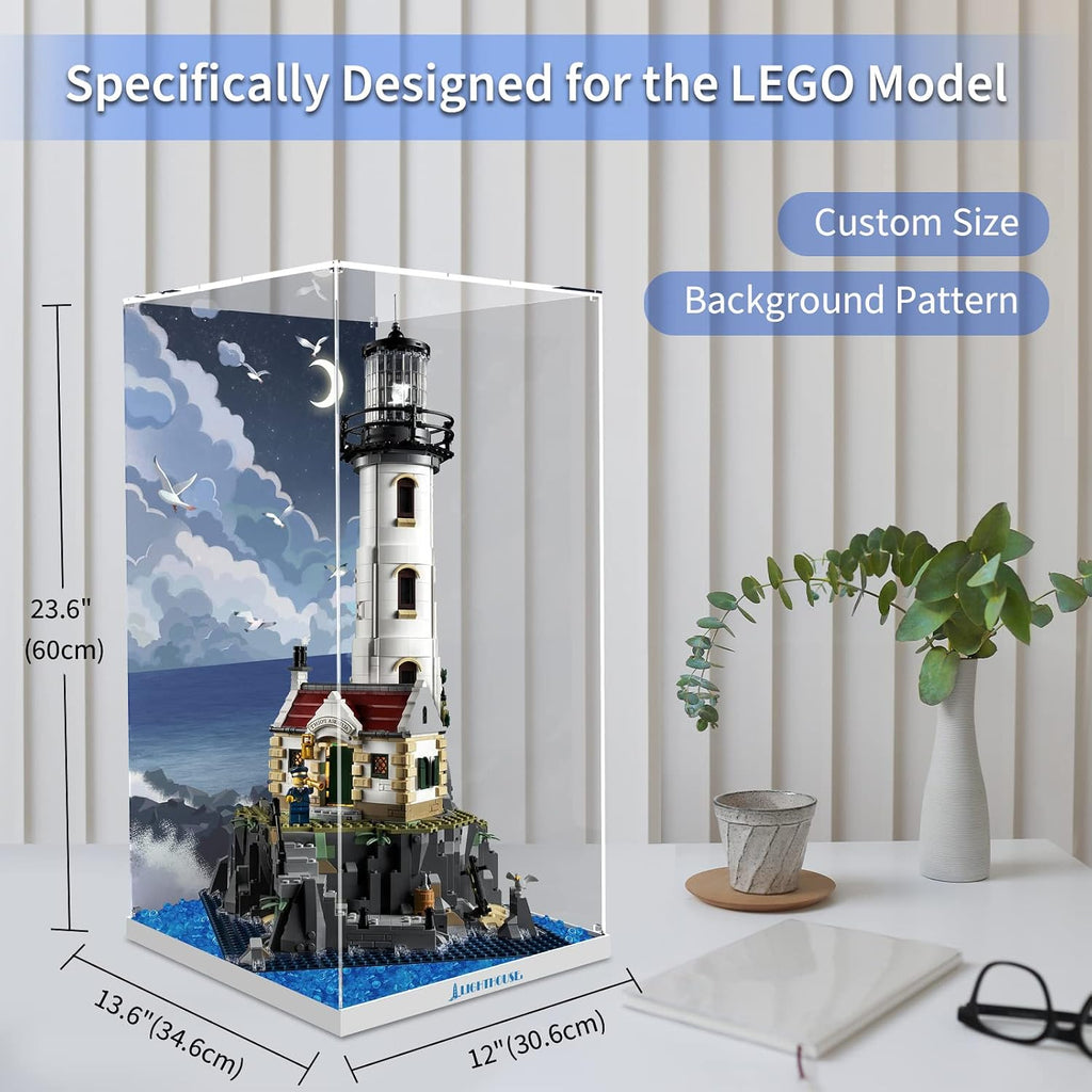 Acrylic Display Case for Lego 21335 Motorized Lighthouse; ONLY Display Case, The Model NOT Included