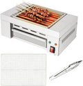 110V 1.5KW Electric Indoor Searing Grill, Stainless Steel Indoor Barbecue Electric Grill Indoor Smokeless Grill Commercial and Family Use Griddle Korean BBQ Grill