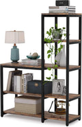LITTLE TREE Book Shelf for Bedroom, 5-Tier Tall Bookshelf with 3 Display Shelves for Living Room, Wooden Bookcases Modern Free Standing Bookshelves for Office