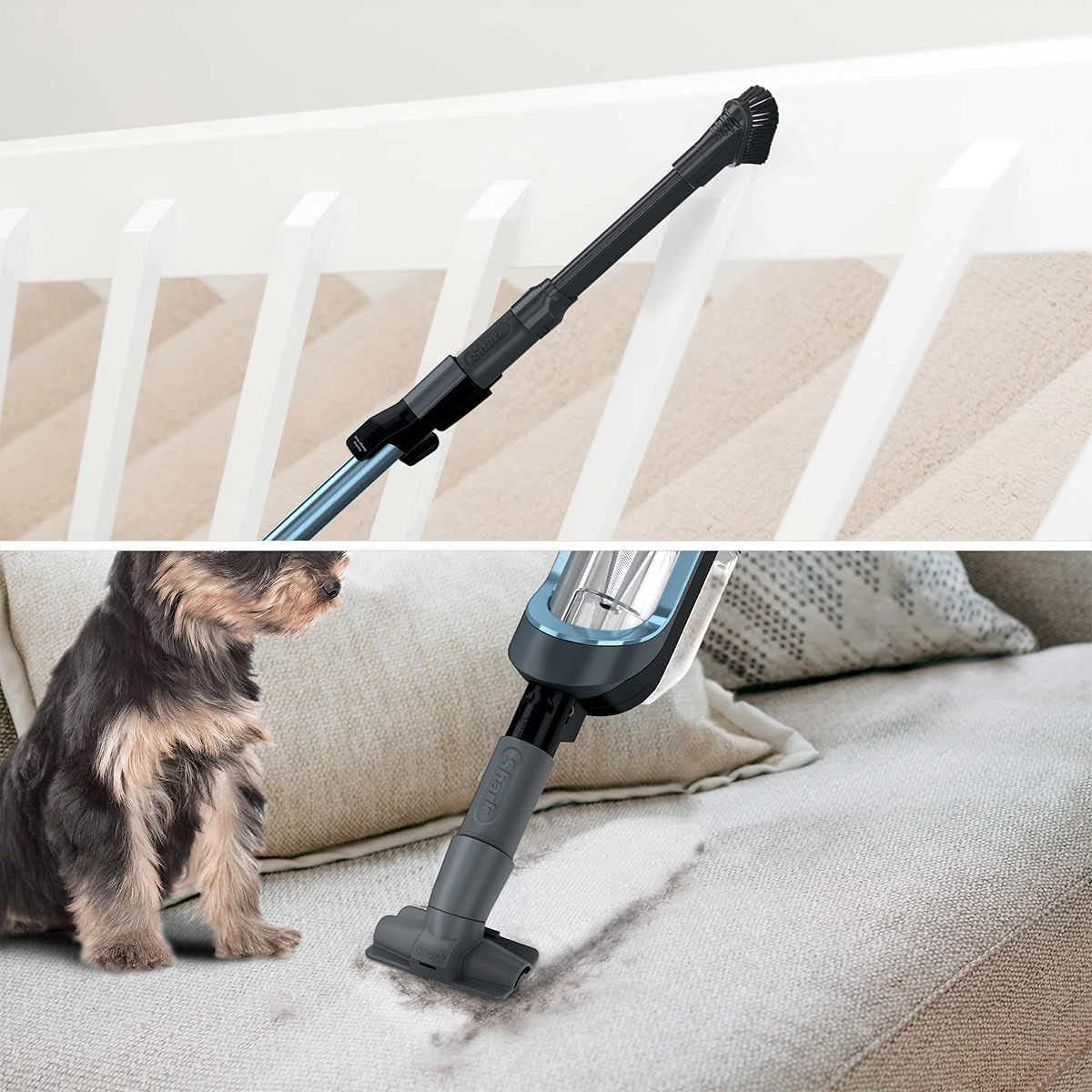 Shark UV580 Corded Stick Vacuum Performance Ultralight DuoClean with Self-Cleaning Brushroll, Removable Handheld, Blue (Renewed)