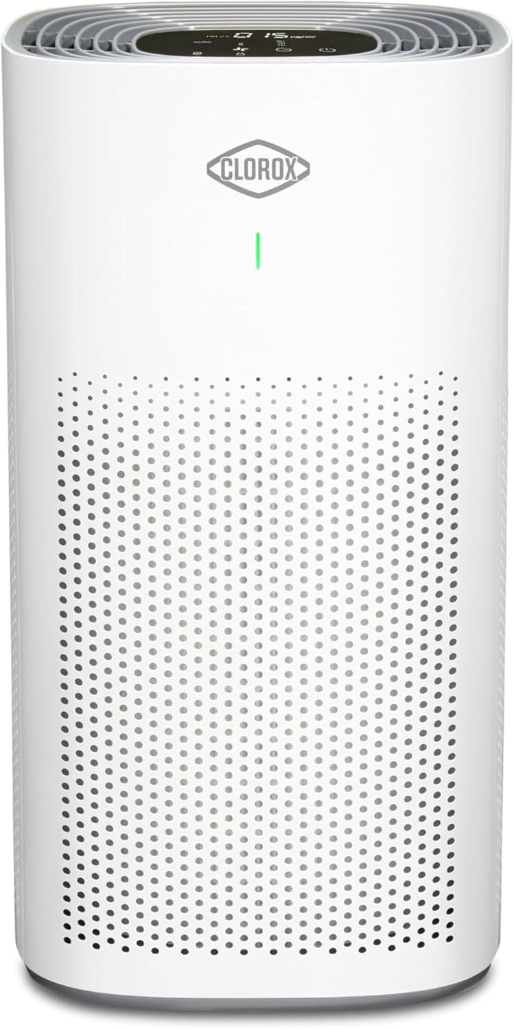 Clorox HEPA Air Purifiers for Home, True HEPA Filter, Large Rooms Up to 1,500 Sq Ft, Removes 99.9% of Mold, Viruses, Wildfire Smoke, Allergens, Pet Allergies, Dust, AUTO Mode, Whisper Quiet