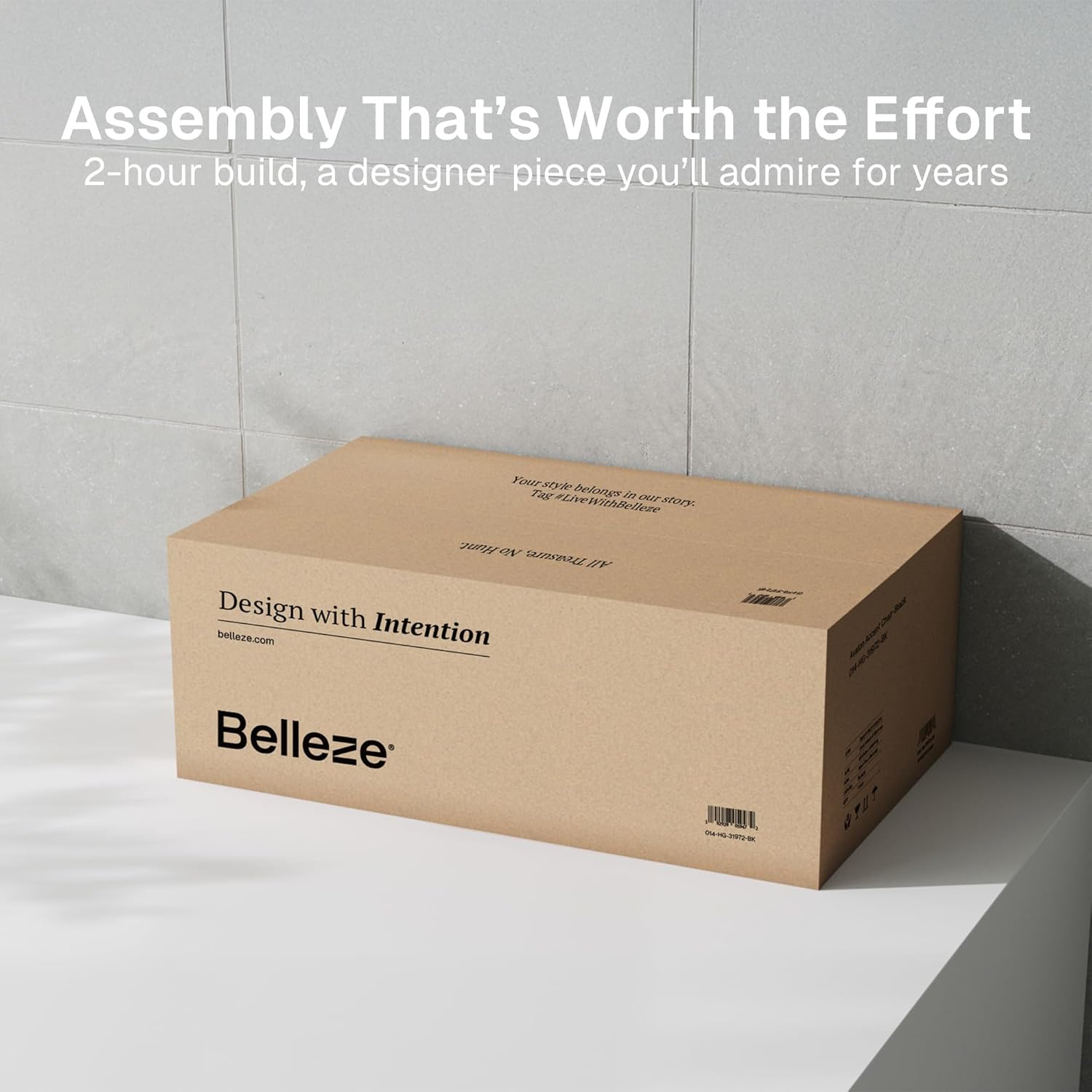BELLEZE Modular 3-Piece Set Storage Cabinet, 2 Arched Wood Accent Cabinet and Display Glass Door Storage with Adjustable Shelf, Freely Configurable Sideboard for Living Room Kitchen, Ebony