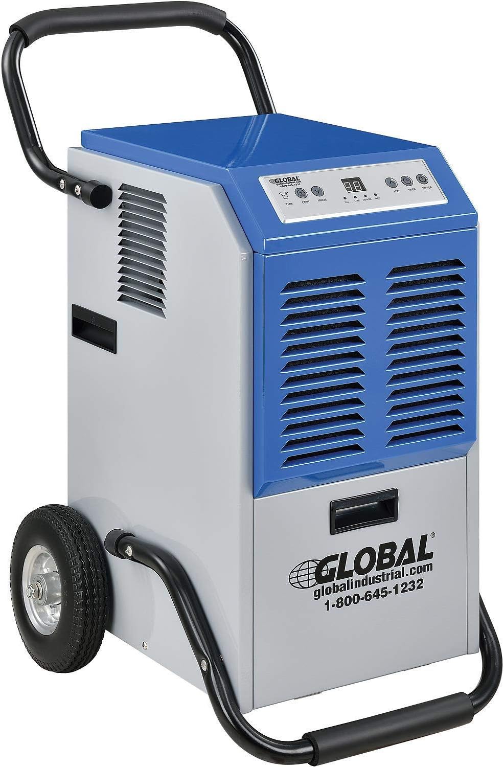 Global Industrial Portable Heavy Duty Commercial Dehumidifier with Humidistat, LED Display, 120 Pints Per Day, 115V, For Commercial & Industrial Environments