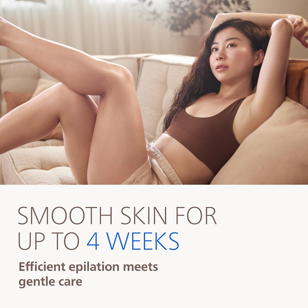 Philips Epilator Series 9000 - Cordless Wet and Dry Electric Epilator, Hair Removal for Legs, Body and Bikini, with ProGuide, 8 Accessories, 60 min. Runtime, Model BRE717/00