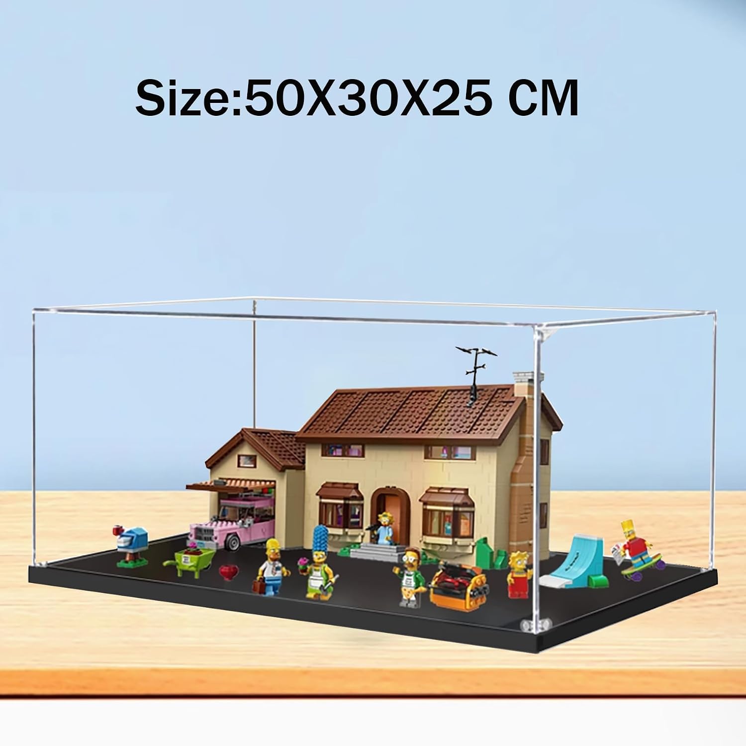 Acrylic Display Case for Lego 71006 The Simpsons' House Building Set– Dustproof Display Box & Showcase,, Display Box Compatible with Lego 71006 -Only Display case (3mm)