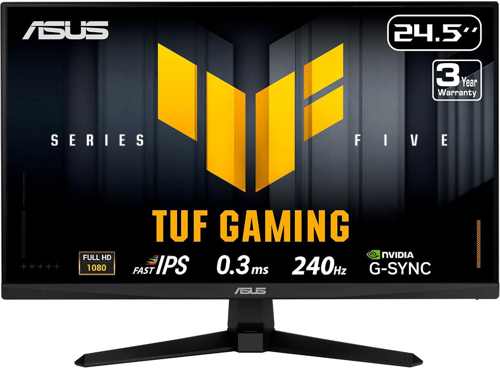 ASUS TUF Gaming Series 5 24.5' 1080P Monitor (VG259QM5A) – Full HD, Fast-IPS, 240Hz, 0.3ms, G-SYNC Compatible, FreeSync Premium, 99% sRGB, DisplayWidget, Gaming AI, 3 yr Warranty