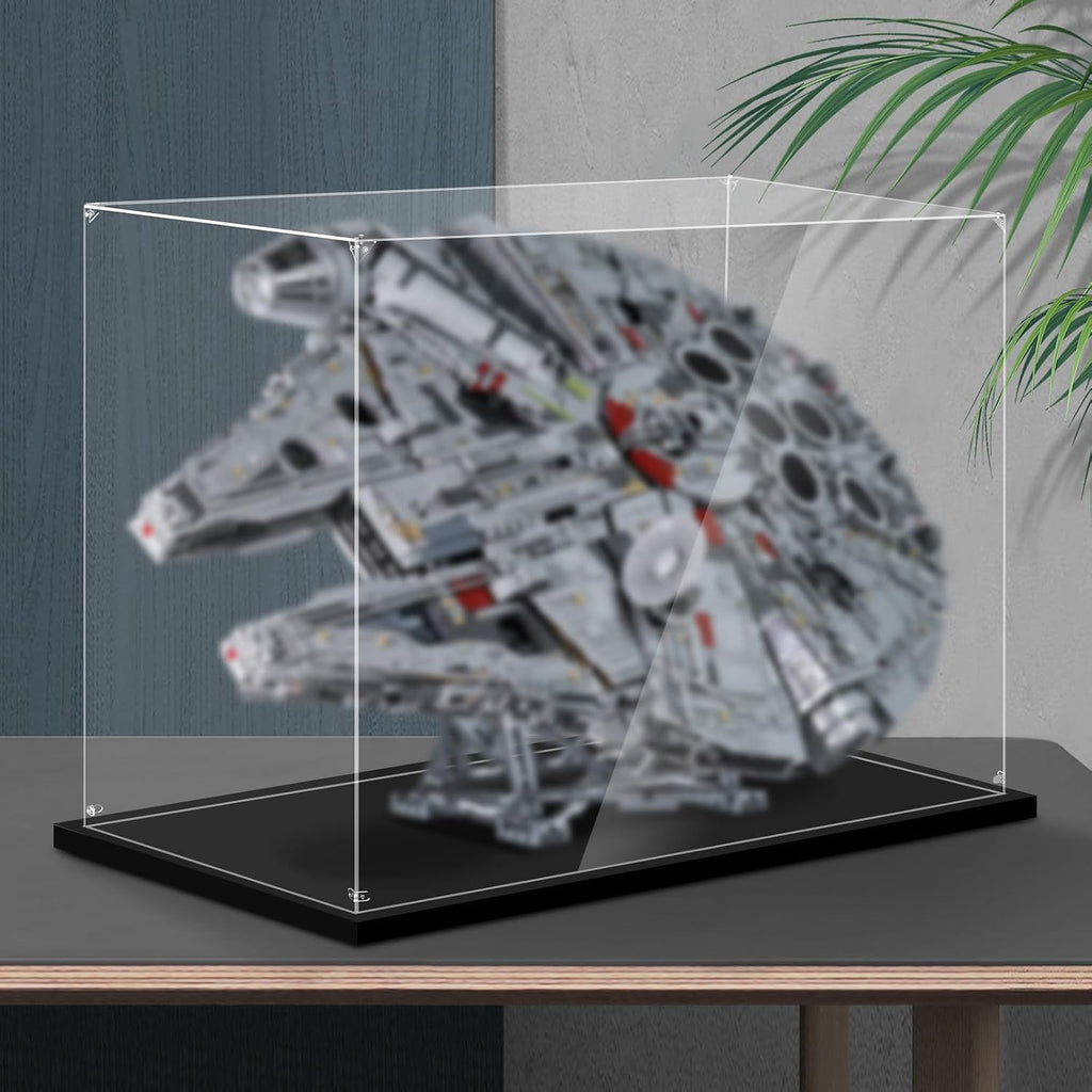 Display Case for Lego 75192 Millennium Falcon, 34.64x15.35x22.83 (88x39x58cm), Protect Your Collectibles from Dust with a Clear Showcase