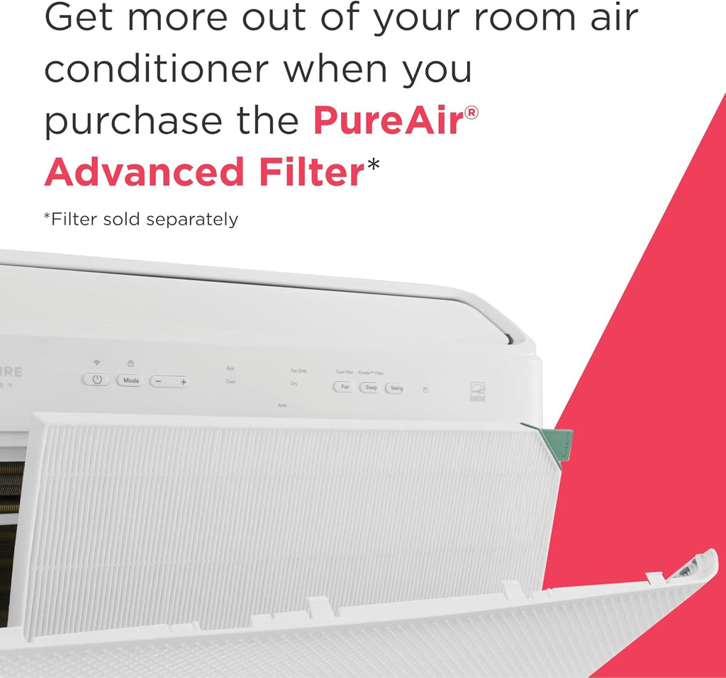 Frigidaire Gallery 10,000 BTU Smart Inverter Window Air Conditioner with Wi-Fi, Energy Star Most Efficient Certification & Indoor Air Quality Monitoring, Cools Up to 450 Sq. Ft., Ultra Quiet, White