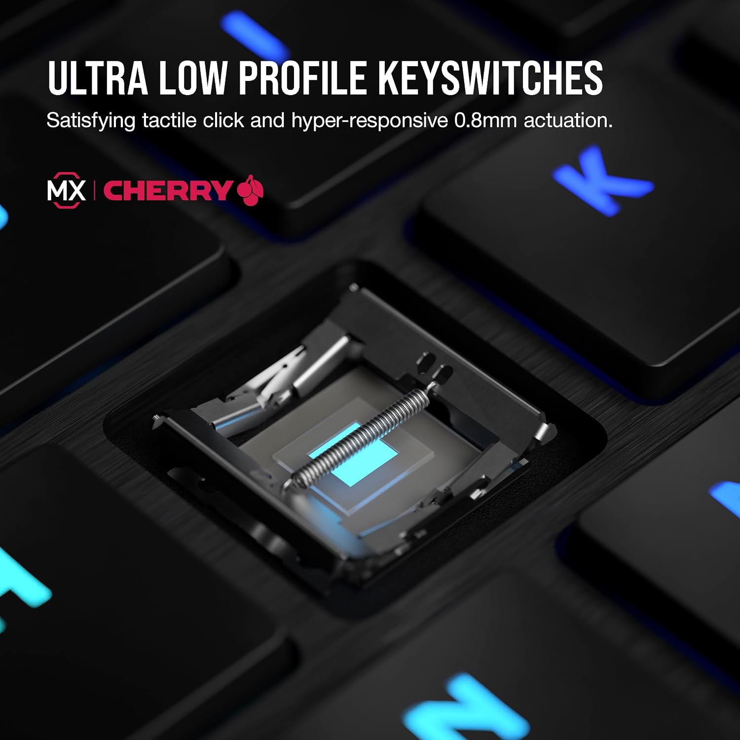Corsair K100 AIR Wireless RGB Mechanical Gaming Keyboard - Ultra-Thin, Sub-1ms Slipstream, Low-Latency Bluetooth, Cherry MX Ultra Low Profile Keyswitches - NA Layout, QWERTY - Black