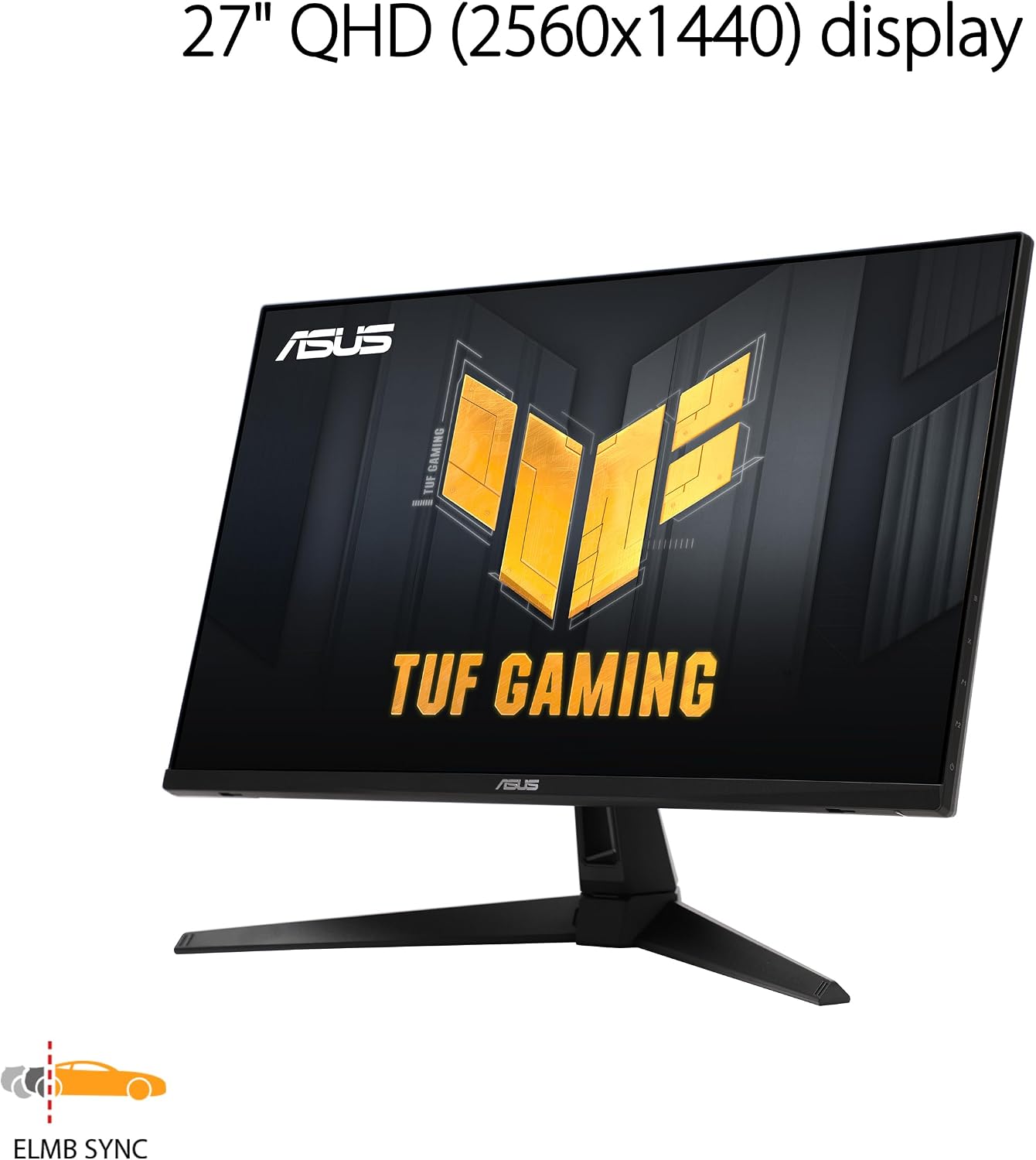 ASUS TUF Gaming 27' 1440P HDR Monitor (VG27AQ3A) – QHD (2560 x 1440), 180Hz, 1ms, Fast IPS, 130% sRGB, Extreme Low Motion Blur Sync, Speakers, Freesync Premium, G-SYNC Compatible, HDMI, DisplayPort