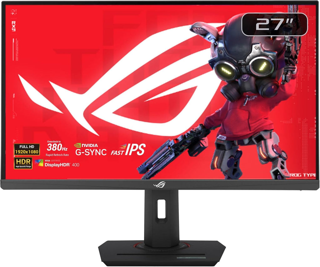ASUS ROG Strix 27' 1080P USB-C Gaming Monitor (XG279CNS) - Full HD, IPS, 380Hz, 0.3ms, Extreme Low Motion Blur Sync, DisplayHDR™ 400, Tripod Socket, DisplayWidget Center, 3 yr Warranty