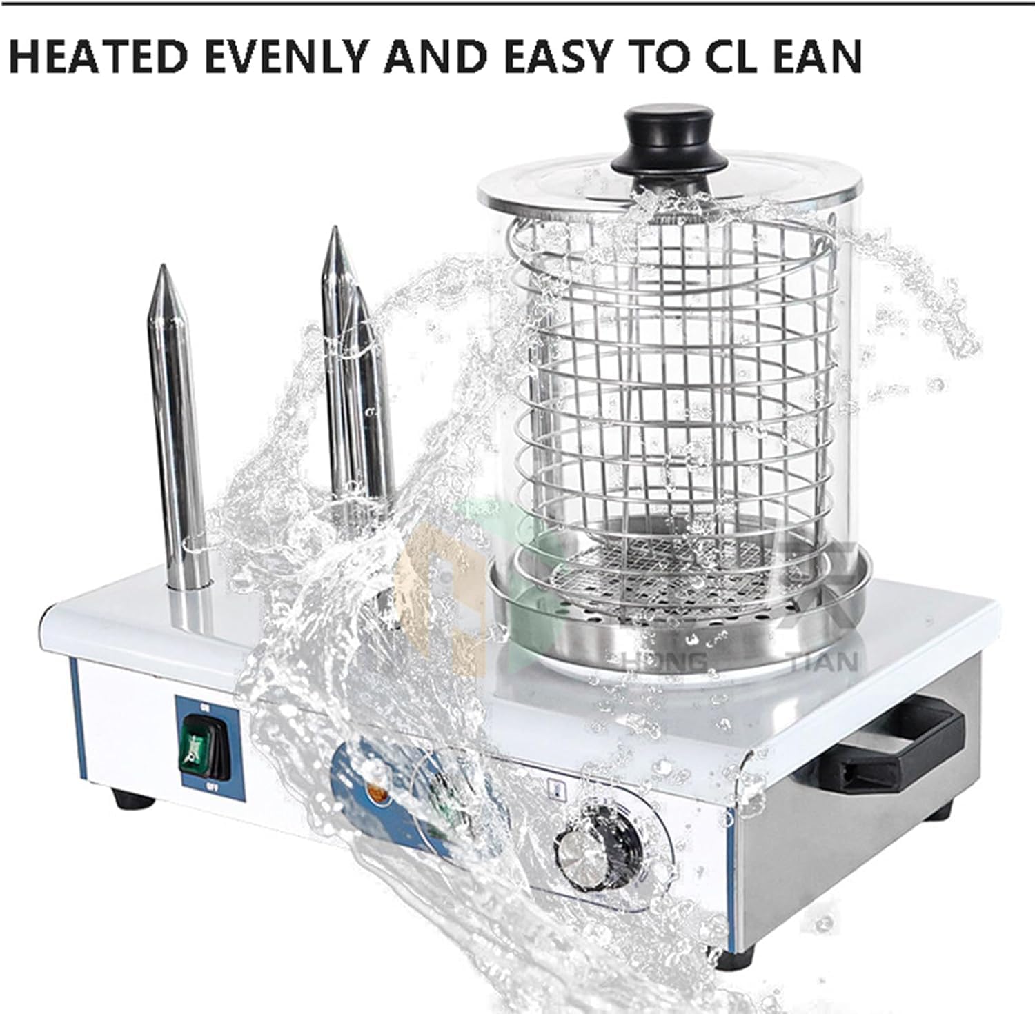 Hot Dog Maker Sausage Grill Cooker | Commercial Electric Hot Dog Steamer | Electric Contact Grills