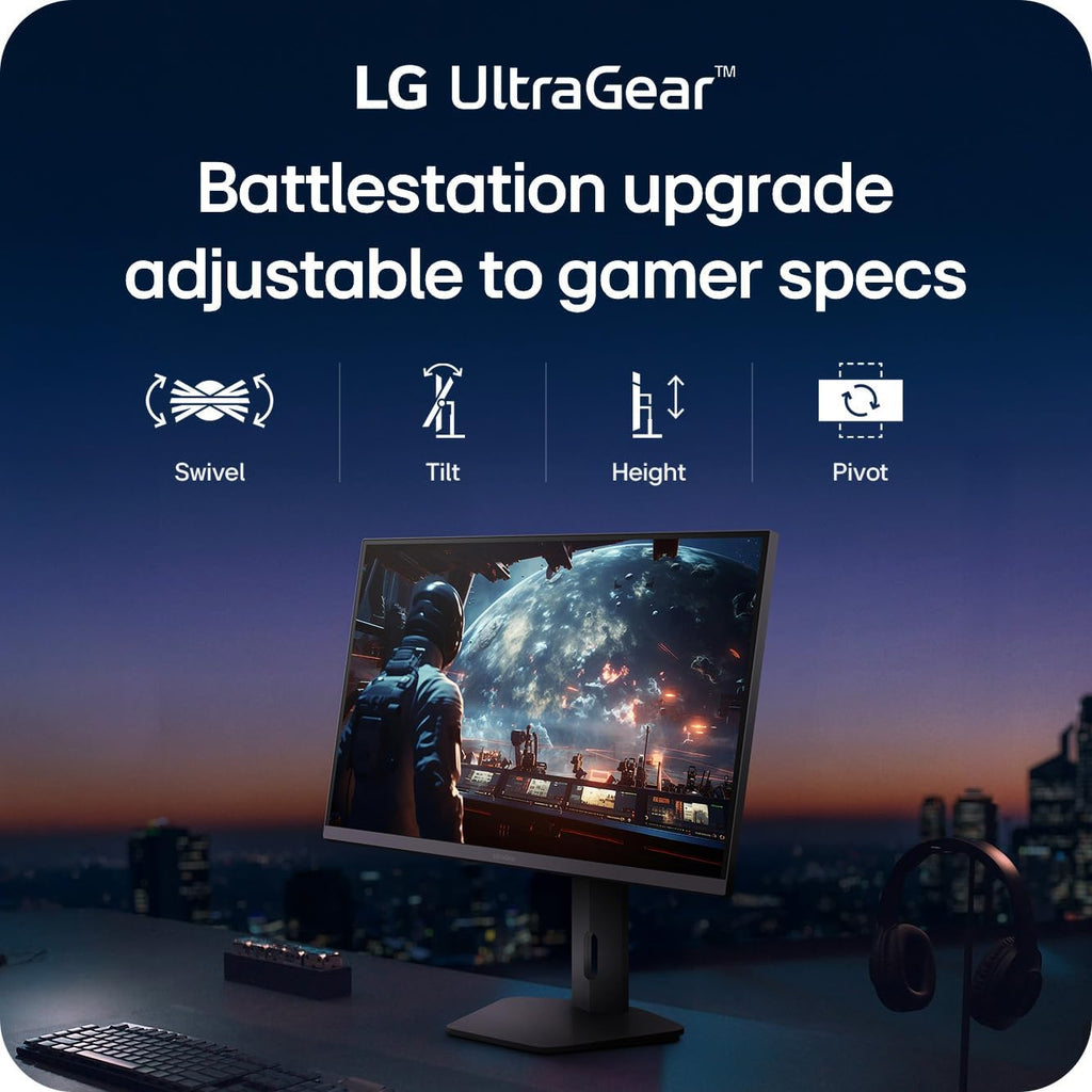 LG 27G610A-B 27-inch Ultragear QHD (2560 x 1440) IPS Gaming Monitor, 200Hz, 1ms, AMD FreeSync Premium, VESA DisplayHDR 400, HDMI, DisplayPort, Tilt/Height/Swivel/Pivot Stand, Black