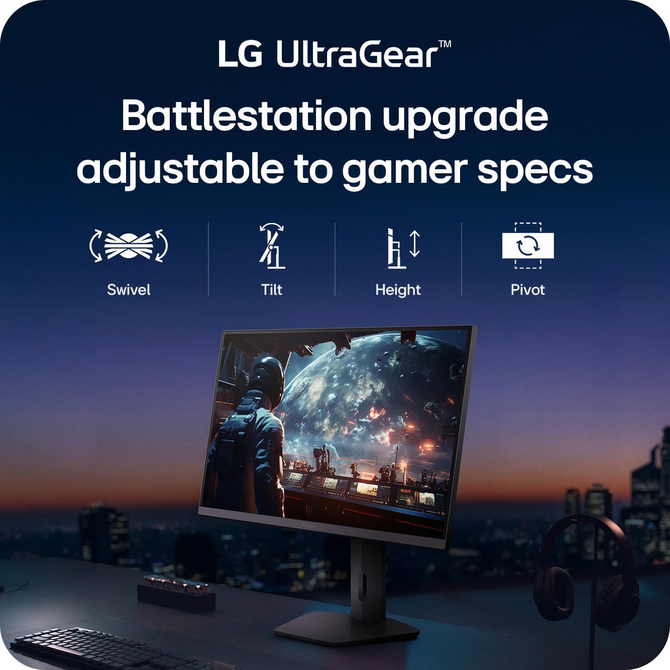 LG 27G610A-B 27-inch Ultragear QHD (2560 x 1440) IPS Gaming Monitor, 200Hz, 1ms, AMD FreeSync Premium, VESA DisplayHDR 400, HDMI, DisplayPort, Tilt/Height/Swivel/Pivot Stand, Black
