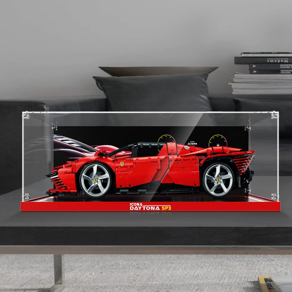 Acrylic Display Case for Lego 42143 Ferrari Daytona SP3; ONLY Display Case, The Model NOT Included