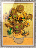 Acrylic Display Case for Lego 31215 Vincent Van Gogh Sunflowers Building Set,Clear Display Case, Dust-Proof Display Case Compatible with Lego 31215(Only Display Case)