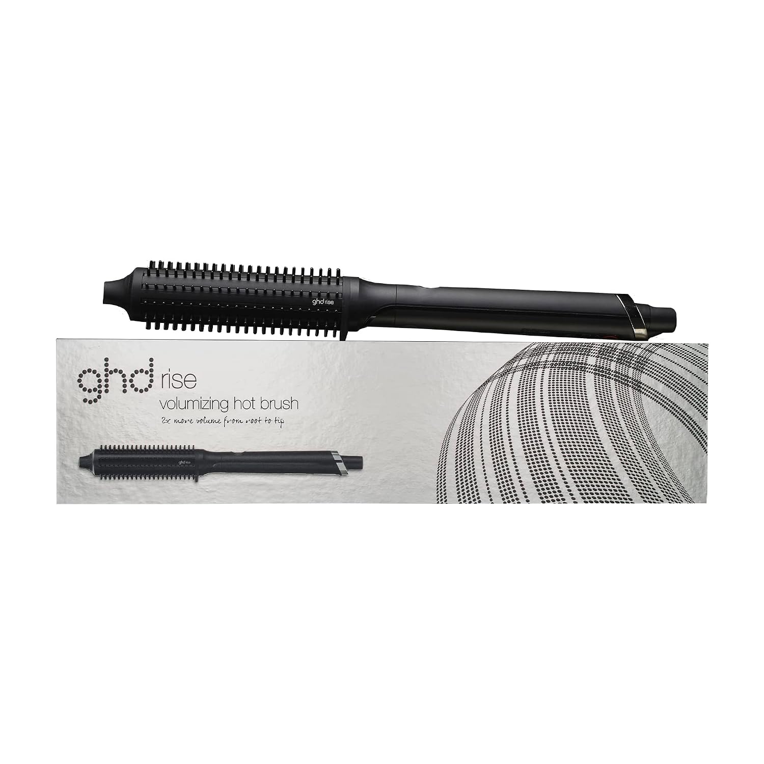 ghd Rise Volumizing Hot Hair Brush - Professional 1.25' Hot Brush for Dry Hair with Maximum Root Lift, 2x Volume, 365ºF Safe Styling Temperature Technology and Auto Sleep Mode - Black