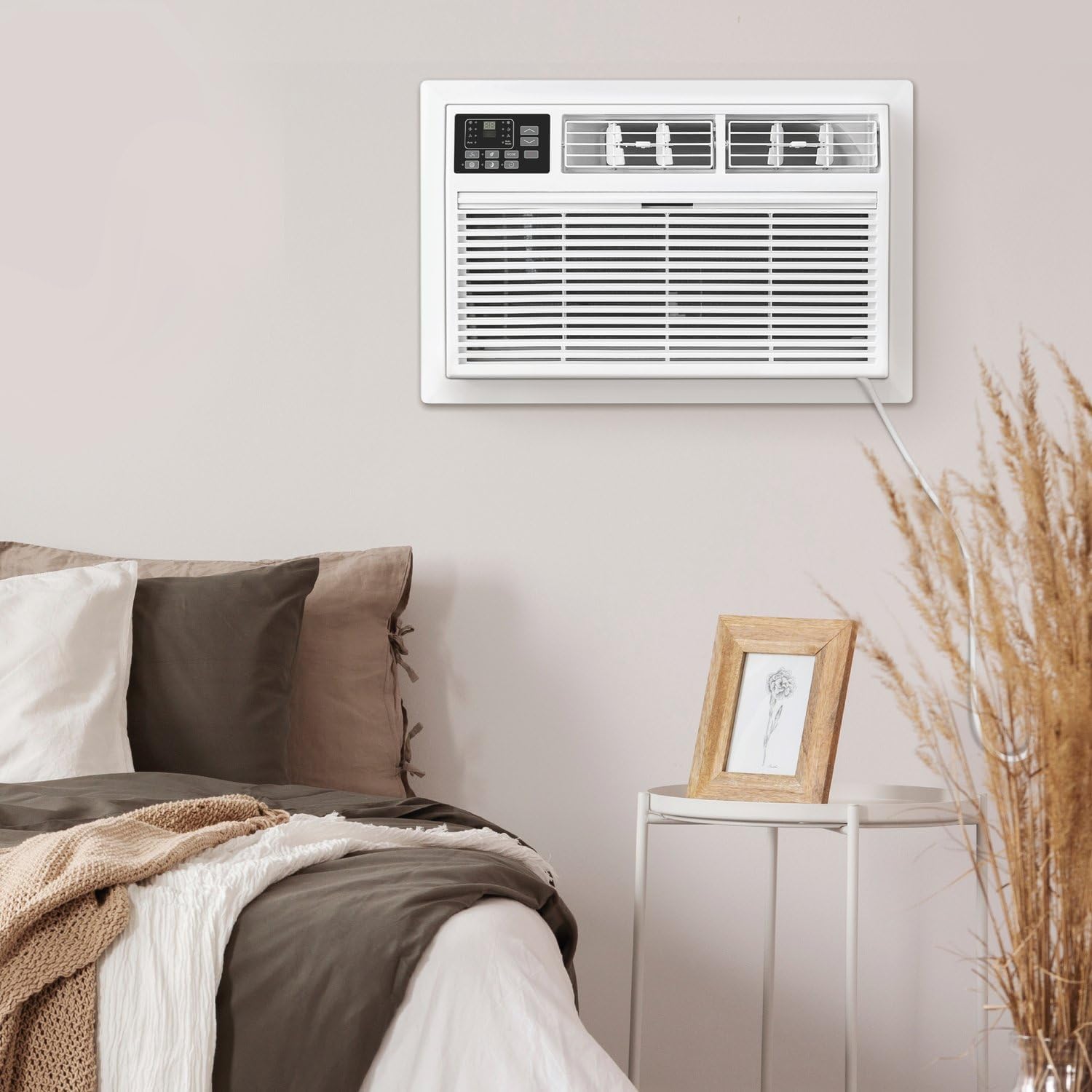 Whirlpool 10,000 BTU Through the Wall Air Conditioner, 230V, Cools up to 450 Sq. Ft for Living Room, Bedroom, Kitchen, Apartment, with Dehumidifier, Remote Control, Digital Display, 24H Timer, White