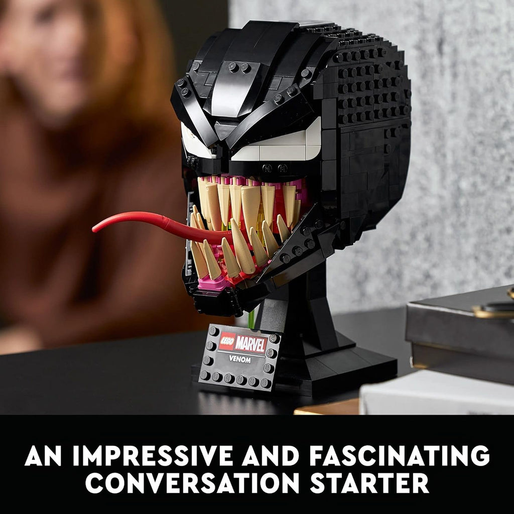 LEGO Marvel Spider-Man Venom Mask Set 76187 Collectible Set - Model Kit for Adults to Build, Home Décor Creative Display, Movie Inspired Gift Idea for Adults
