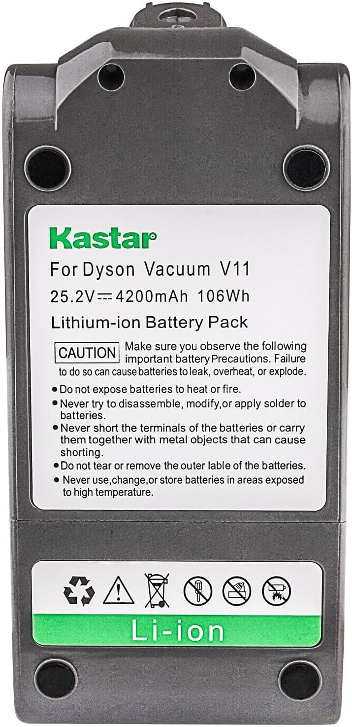 Kastar 2-Pack V1101 Battery Replacement for Dyson V11 Complete, Dyson V11 Absolute, Dyson V11 Fluffy Cordless Vacuum Cordless Vacuum