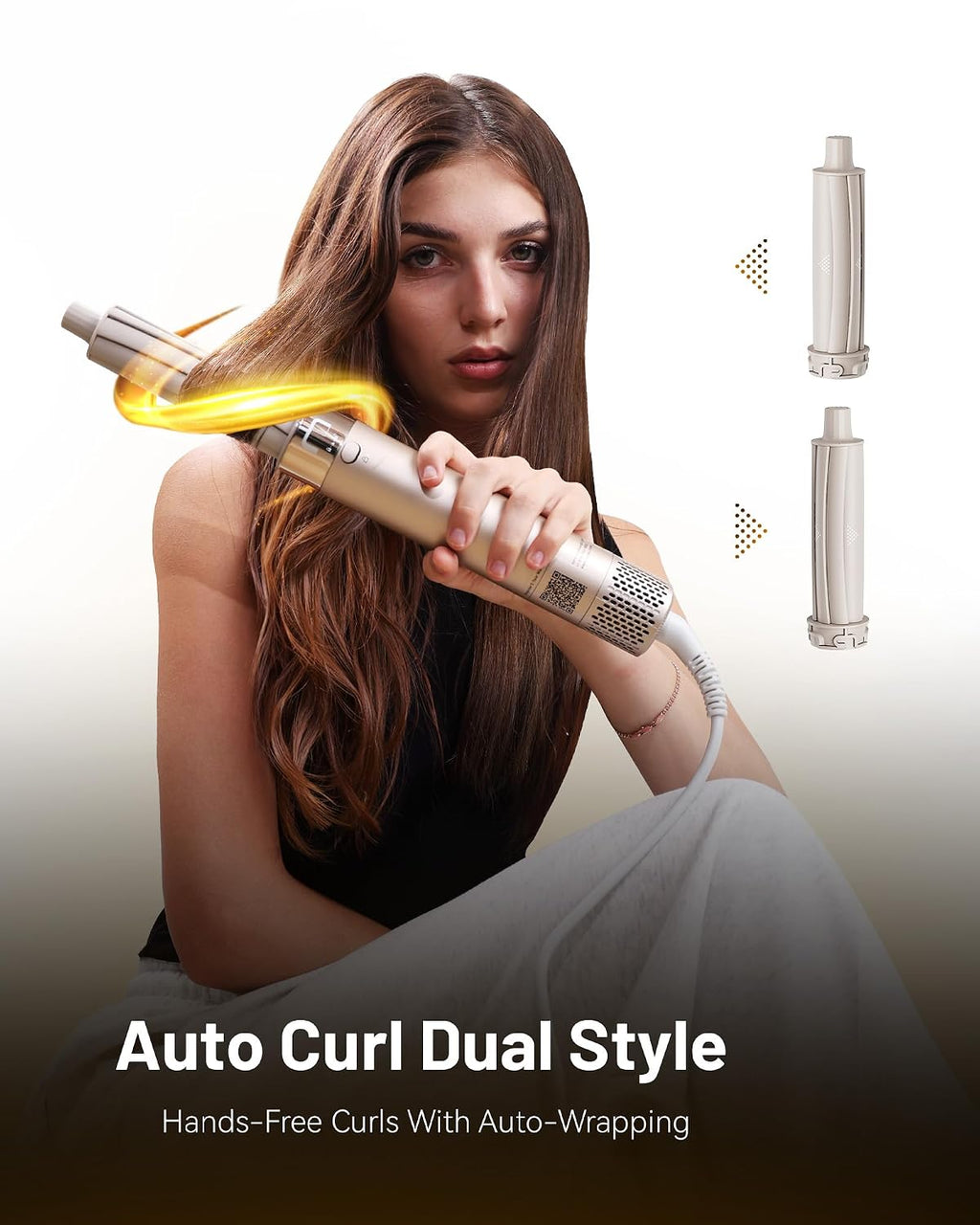 KAUGIC 6 in 1 Hot Air Hair Styler Dryer Multi-Styler - High Speed Hair Styling Tools with No Heat Damage, Auto Wrap Curler as A Gift for Fast Drying Curling Smoothing Volumizing Cool Shot