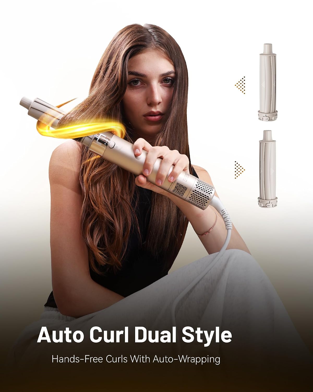 KAUGIC 6 in 1 Hot Air Hair Styler Dryer Multi-Styler - High Speed Hair Styling Tools with No Heat Damage, Auto Wrap Curler as A Gift for Fast Drying Curling Smoothing Volumizing Cool Shot