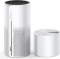 Afloia 2-in-1 Air Purifier & Humidifier Combo, Advanced 3-Stage Filtration, Whisper-Quiet Operation, Auto Shut-Off, 7-Color LED Light, Ideal for Pet Allergies & Smoke (White)