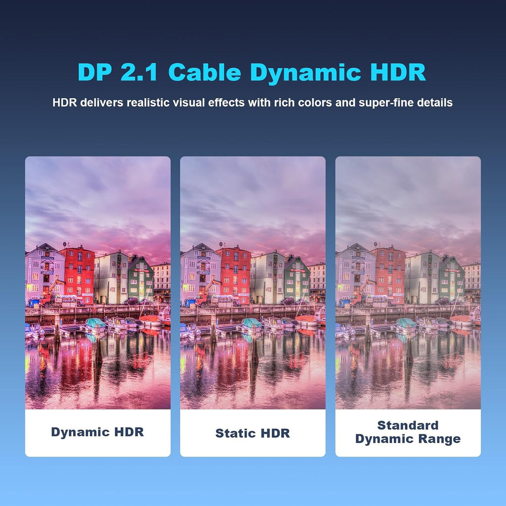 8K Fiber Optic DisplayPort Cable 2.1, 100ft Long Active DP Cable 54Gbps, 8K@60Hz, 4K@240Hz, 2K@360Hz, HDR, HDCP, DSC 1.2a, High Speed Optical Display Port Cord for Gaming/Monitor/Graphics Card/TV/PC