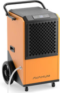 Commercial Dehumidifier,Yellow Industrial Dehumidifier 320 Pint for 8,000 Sq.Ft Basement Warehouse Construction, Large Heavy Duty Commercial Grade Dehumidifiers with Drain Hose, Auto Defrost,Restart