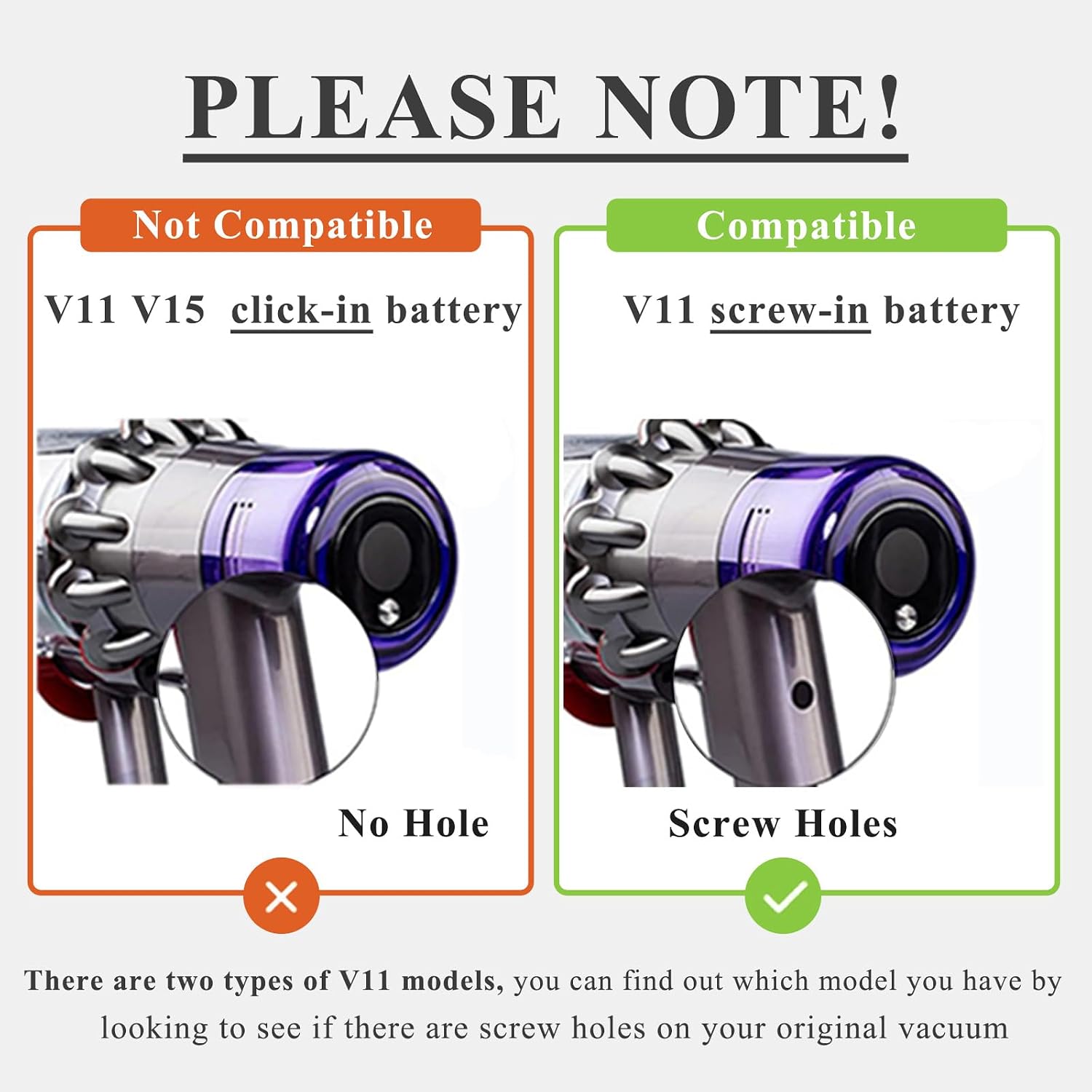 5.8Ah Battery Replacement for V11 Screw-in Battery SV14【Not for Click-in Type】 25.2V Compatible with V11 Animal Cordless Vacuum Screw in Type