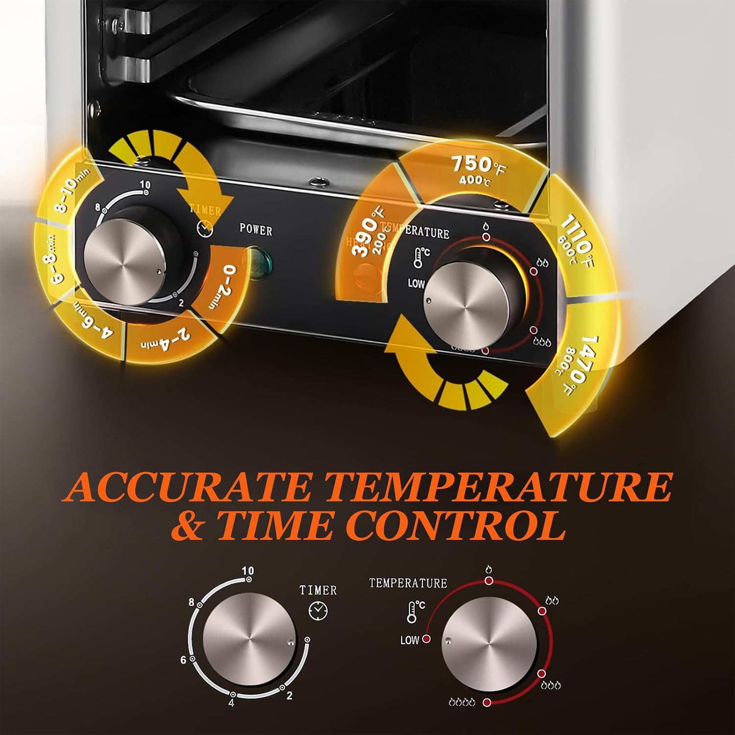 1500℉ Professional Steak Grill, 5 min Quick Heating Portable Steak Broiler for Meat, Seafood, Veggies and More, Stainless Steel,A-110V