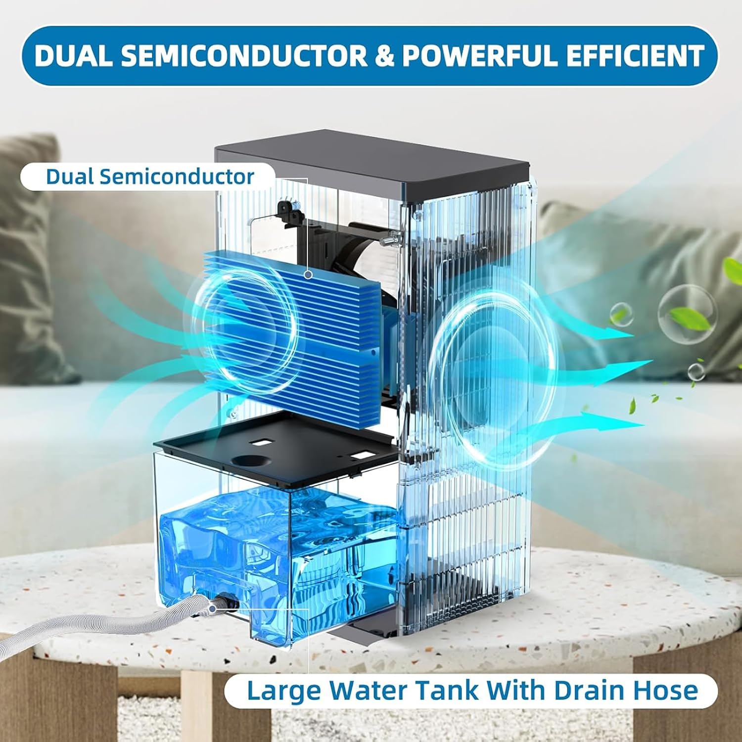 Dehumidifier for Home (980 Sq.Ft), 118 Oz Dehumidifier with Drain Hose, Quiet Portable Dehumidifiers for Bedroom Wtih Sleep Mode, Humidity Display,Auto Shut Off,A