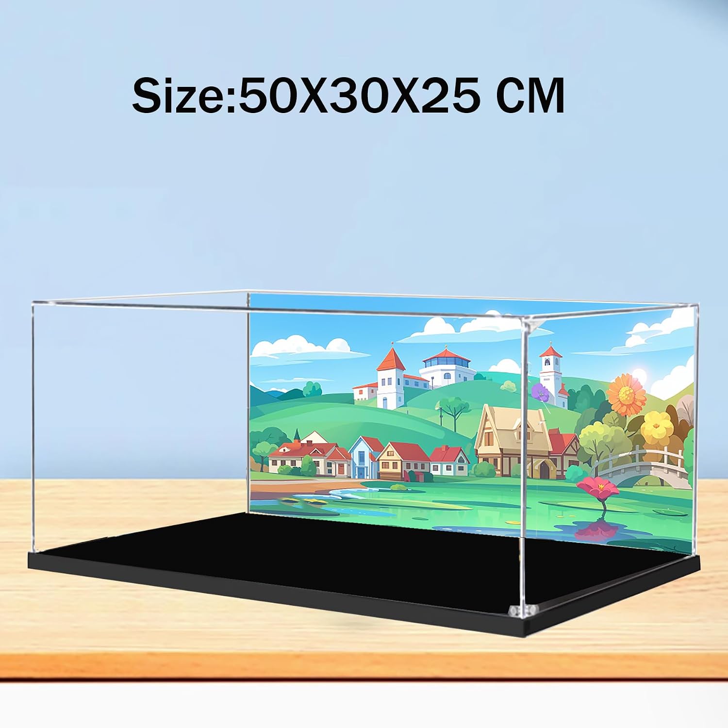 Acrylic Display Case for Lego 71006 The Simpsons' House Building Set– Dustproof Display Box & Showcase,, Display Box Compatible with Lego 71006 -Only Display case (Back Spray)