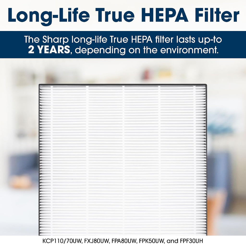 SHARP Smart Air Purifier with Humidifier Combo – Covers up to 2,603 sqft in one hour, Compatible w/Alexa & Google Asst. True HEPA Filter, for XL Rooms, Living Room, Dining Room - KCP110UW