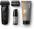 MANSCAPED® The Chairman™ PRO Package - Men's Electric Face Shaver with Two Interchangeable Blades, SkinSafe® Four-Blade Foil & Stubble Trimmer, Power Shave Gel, Face Shave Soother Aftershave