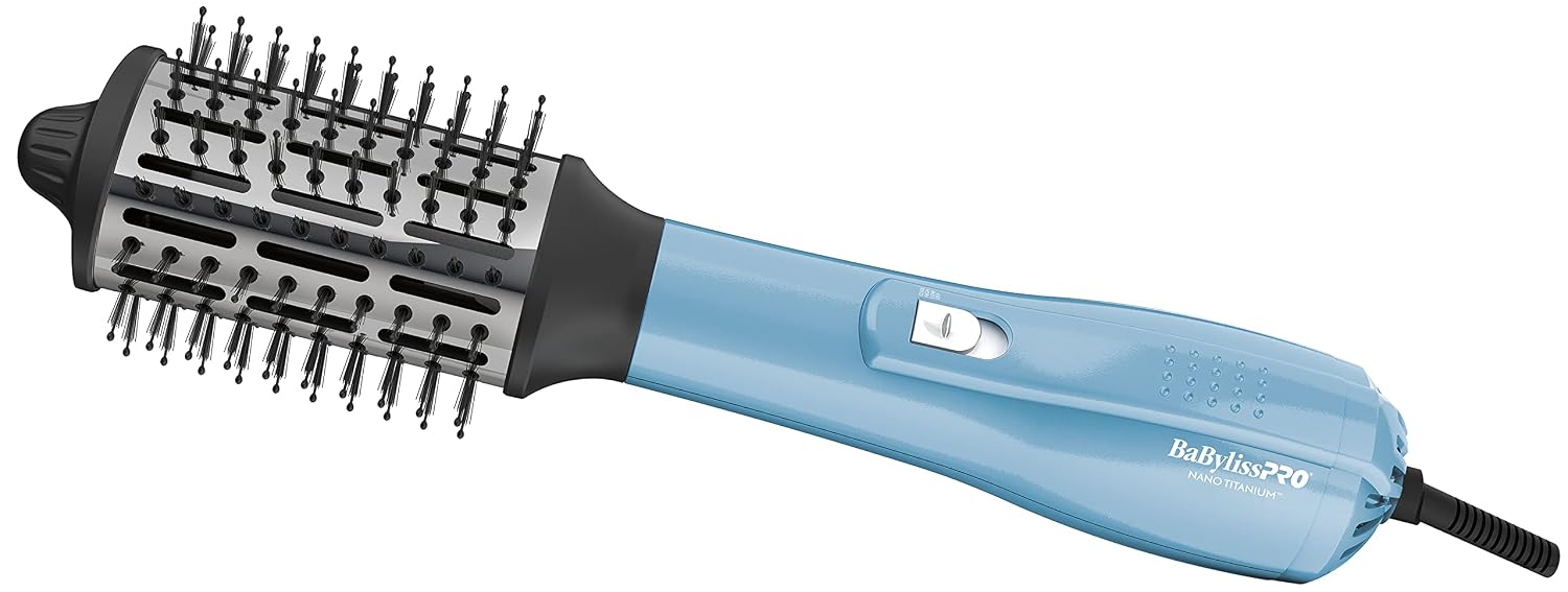 BabylissPRO Nano Titanium Professional 2.5' Hot Air Dryer Brush For Styling And Drying