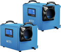 145 Pints Commercial Dehumidifier for Large Basements & Crawl Spaces up to 6500 Sq.Ft, Industrial Dehumidifiers for Water Damage Restoration, Auto Defrost, Continuous Drain Hose, Blue-2PC